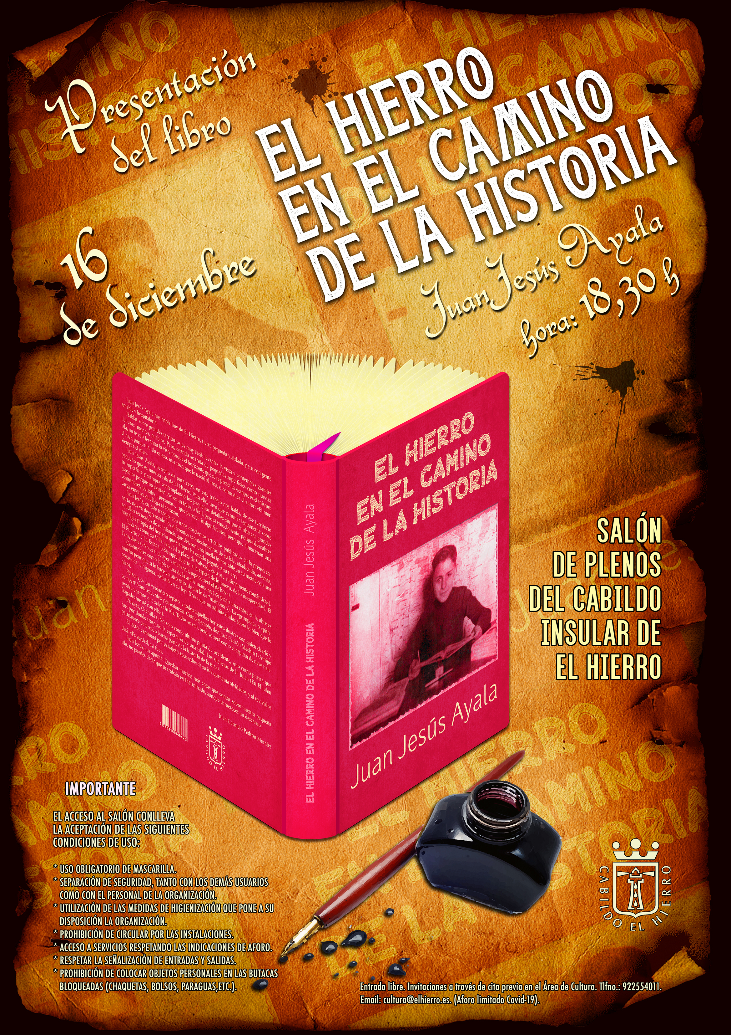 Juan Jesús Ayala presenta el libro “El Hierro en el camino de la historia”
