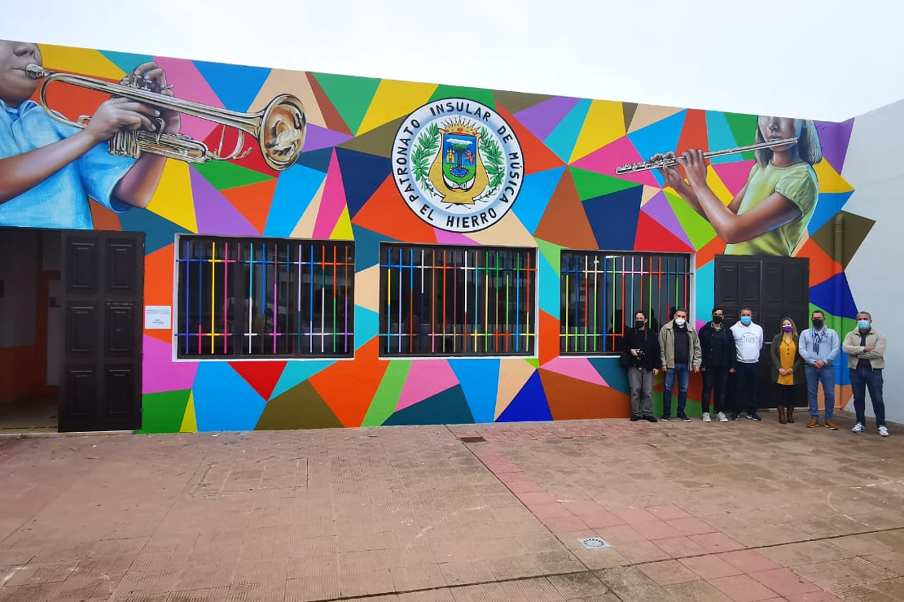 El Patronato Insular de Música estrena mural del artista herreño Samuel Suárez Pérez