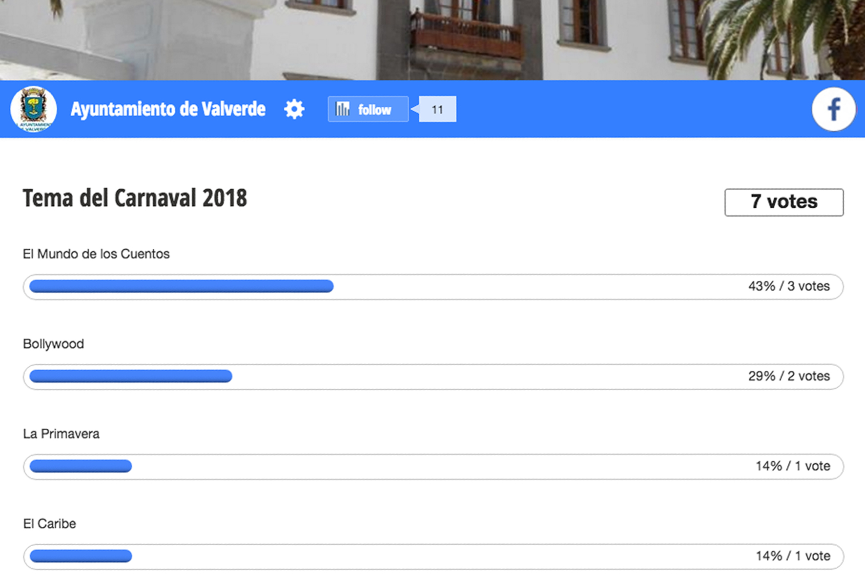 Valverde abre el periodo de votación para elegir el tema del Carnaval 2018