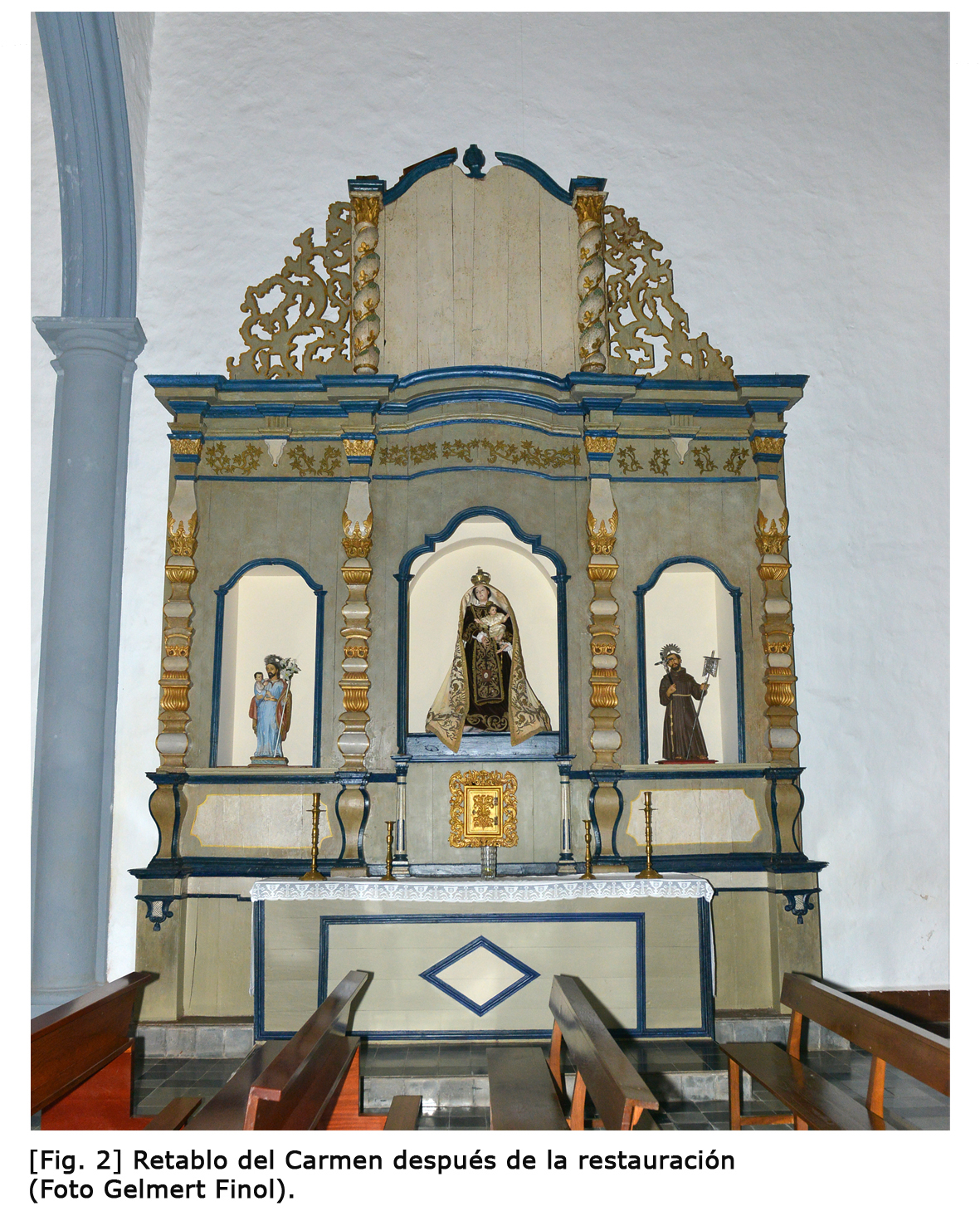 Sobre el patrimonio escultórico en El Hierro, a propósito de la  restauración del retablo de la Virgen del Carmen (Valverde)