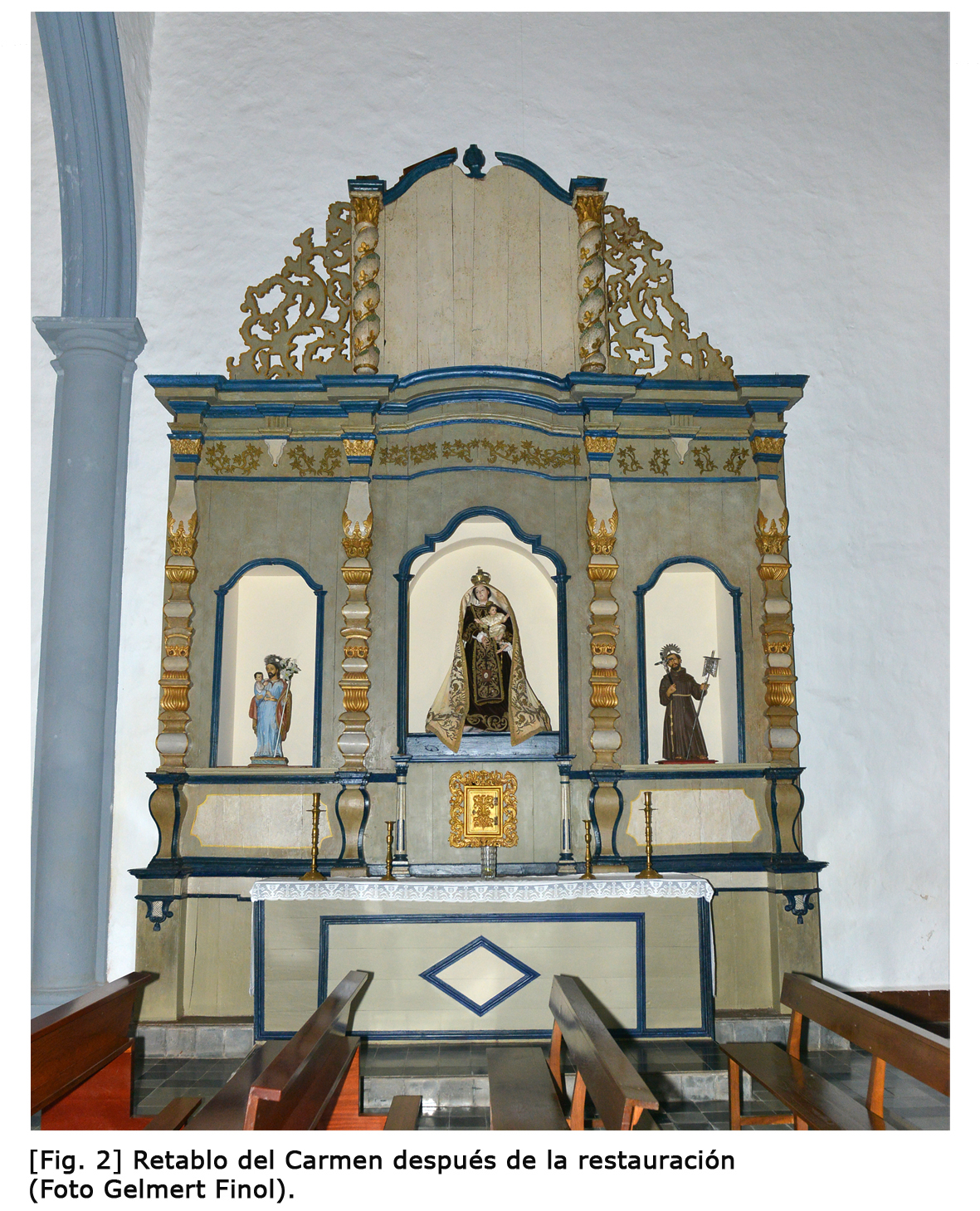 Sobre el patrimonio escultórico en El Hierro, a propósito de la restauración del retablo de la Virgen del Carmen (Valverde) Sobre el patrimonio escultórico en El Hierro, a propósito de la restauración del retablo de la Virgen del Carmen (Valverde)