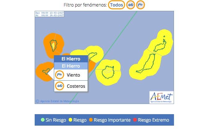 El Gobierno de Canarias declara la situación de alerta por Viento y Fenómenos costeros