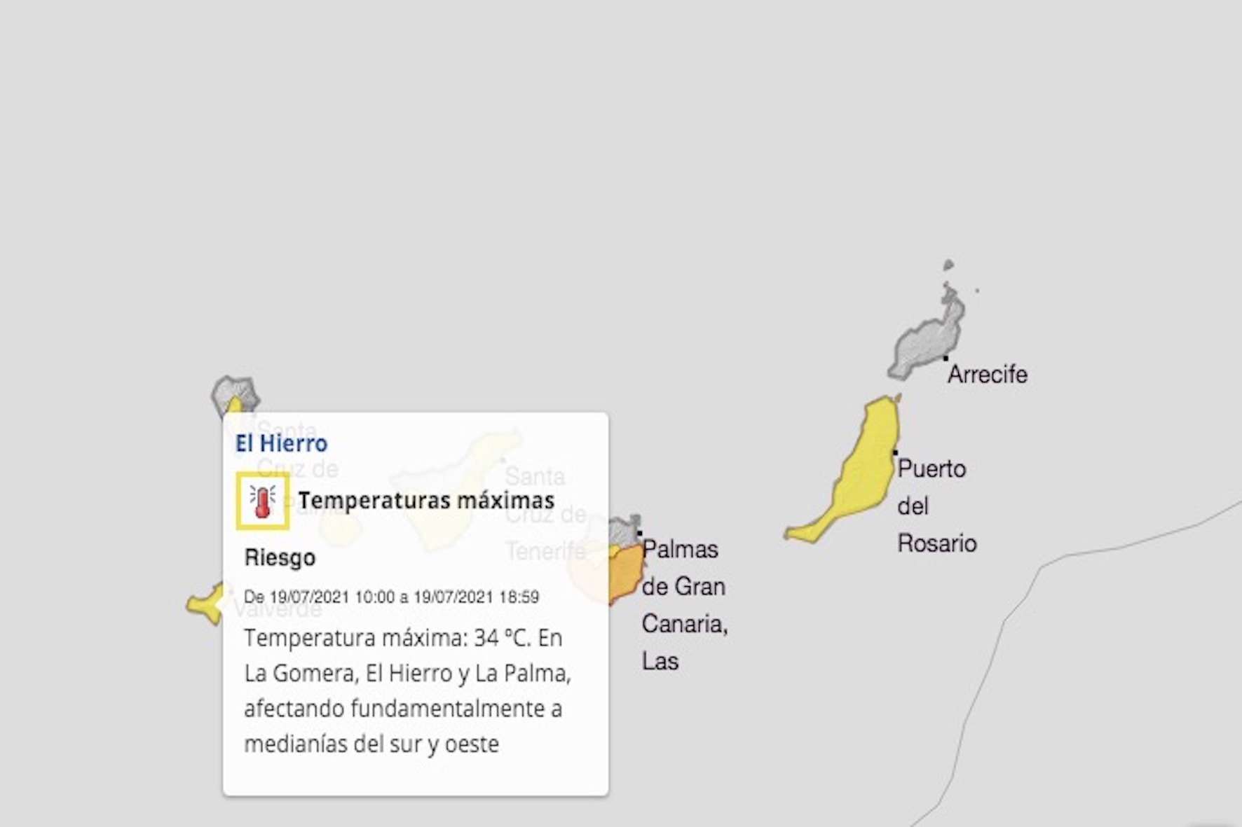 Aviso Amarillo por altas temperaturas que podrían alcanzar los 34º