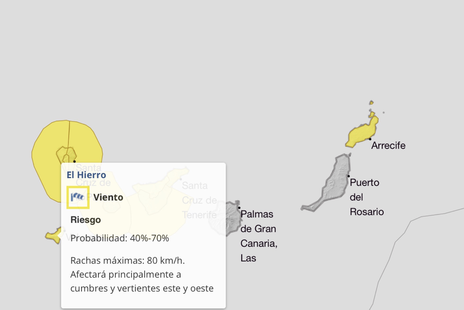 Más viento que lluvia para las próximas horas