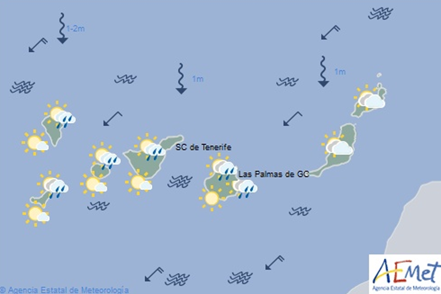 Lluvias para hoy lunes en El Hierro