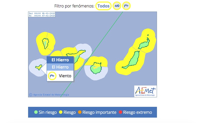 Los Reyes dejarán lluvia y viento en El Hierro