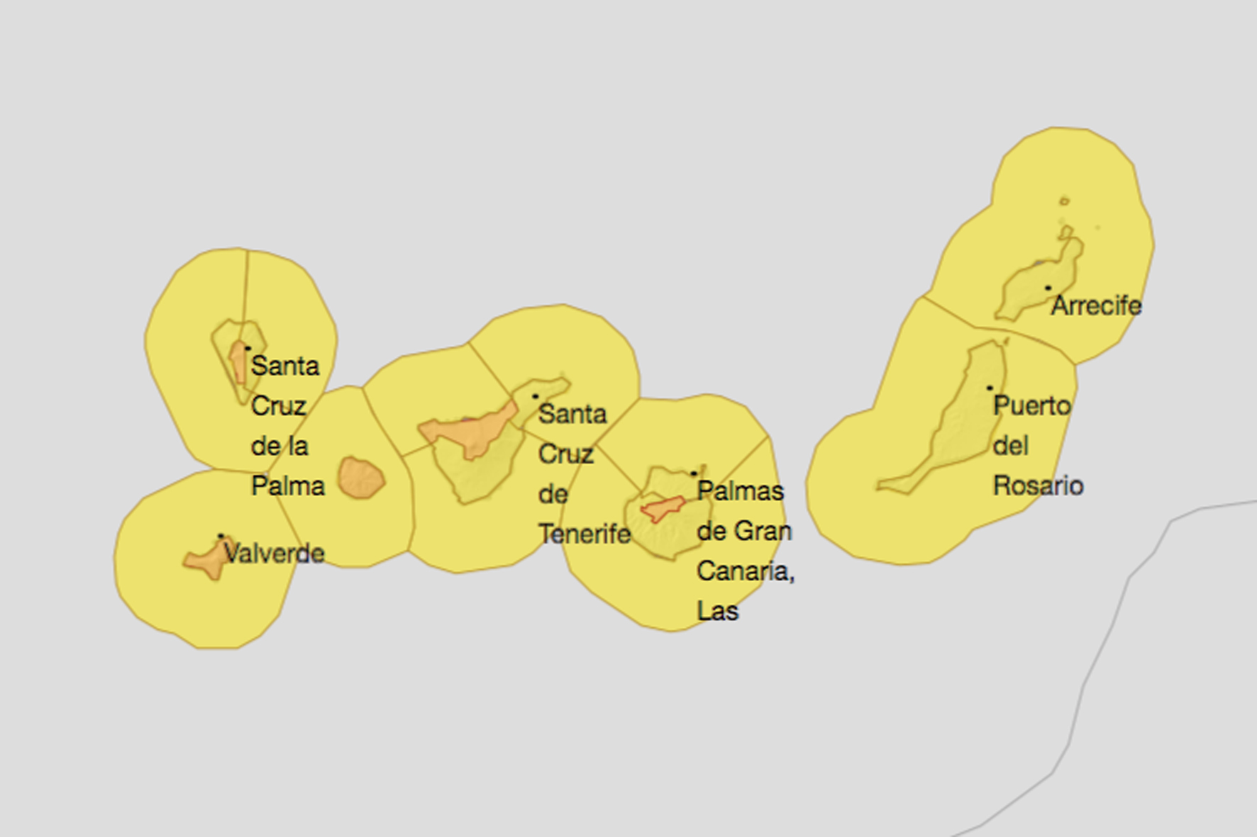 La Aemet pronostica rachas de viento que podrían superar los 100km/h para el próximo domingo en El Hierro