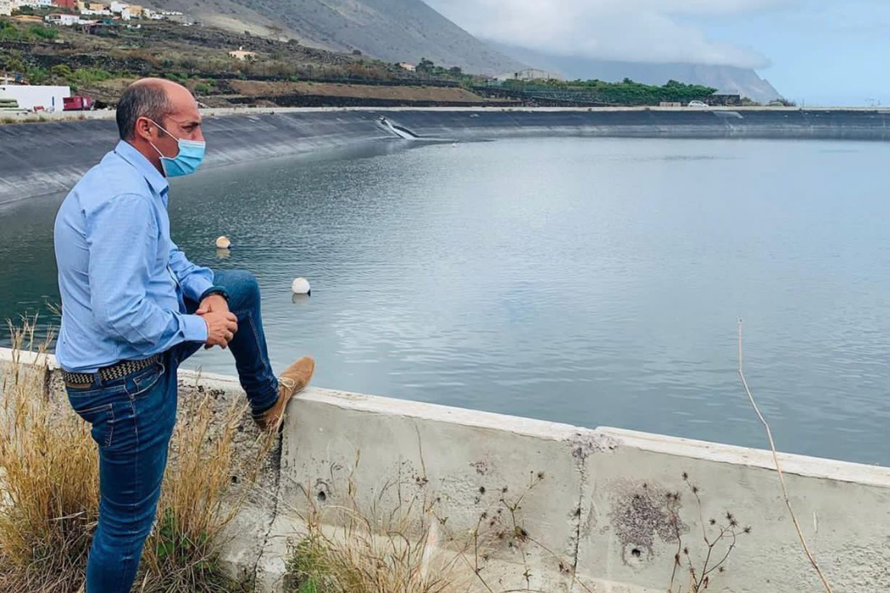El Cabildo inicia las obras del Proyecto de Mejora de Cubierta y Mejora Tecnológica de la Balsa de El Golfo