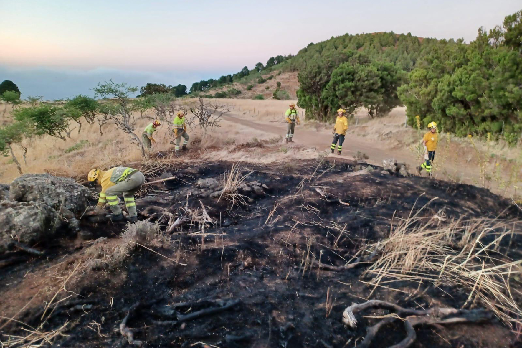 El Cabildo sofoca dos conatos de incendio en zonas anexas al monte