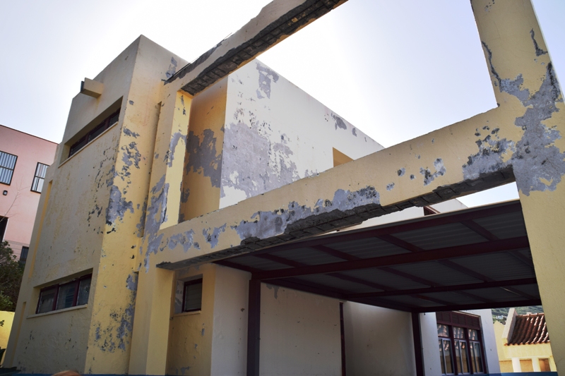 La Frontera realiza obras de mejora en el edificio de Infantil del CEIP Tigaday