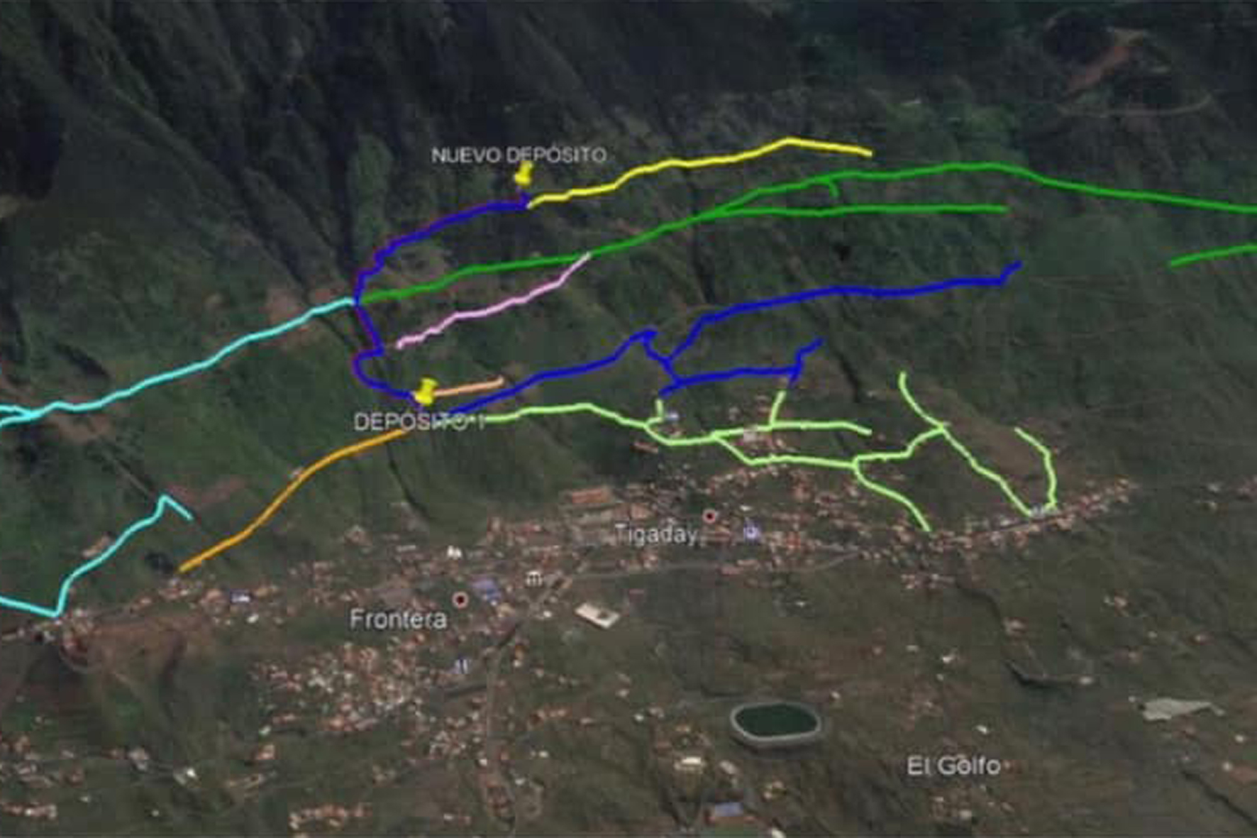 El Cabildo avanza en la planificación de la red de riego del monte de La Frontera
