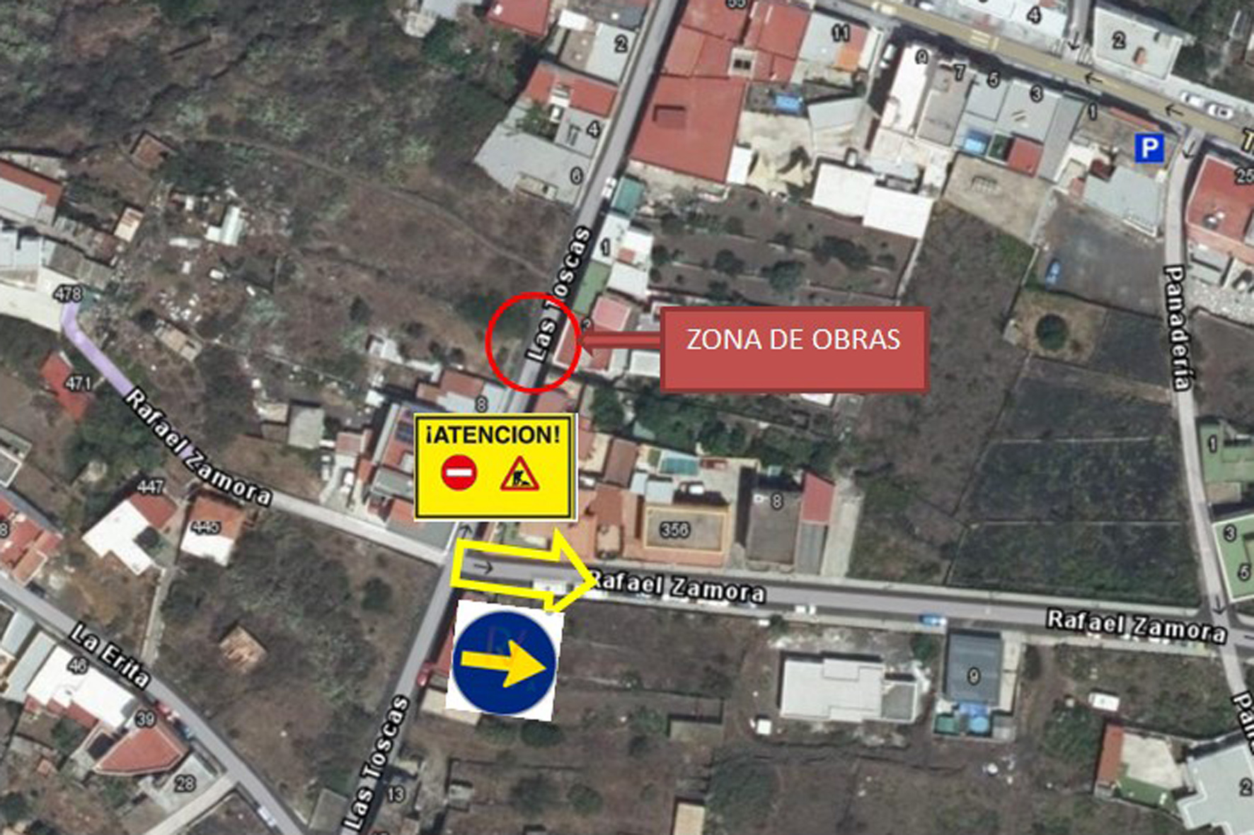 La Frontera corta al trafico a partir de hoy la calle de Las Toscas por obras en la red de saneamiento