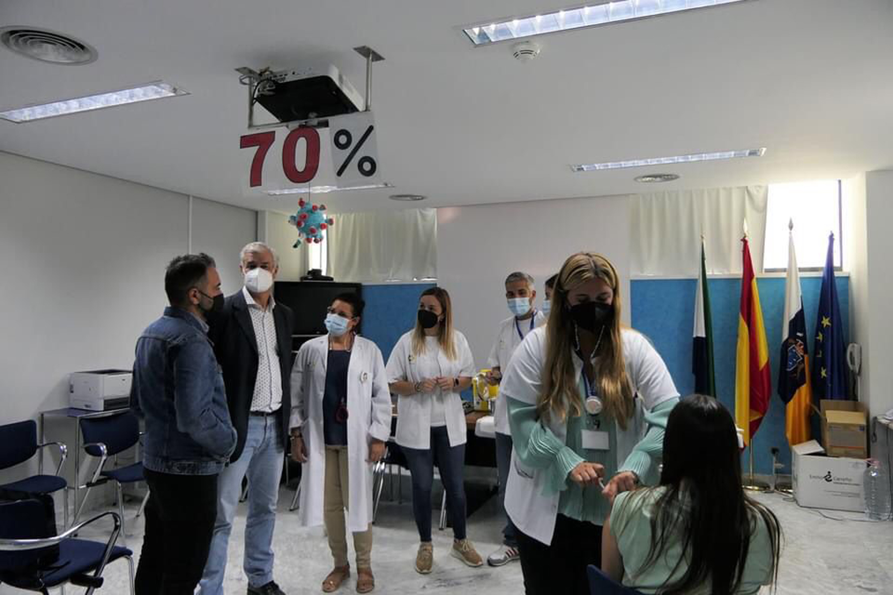 El Hierro alcanza el 70% de población diana vacunada con al menos una dosis contra la COVID-19
