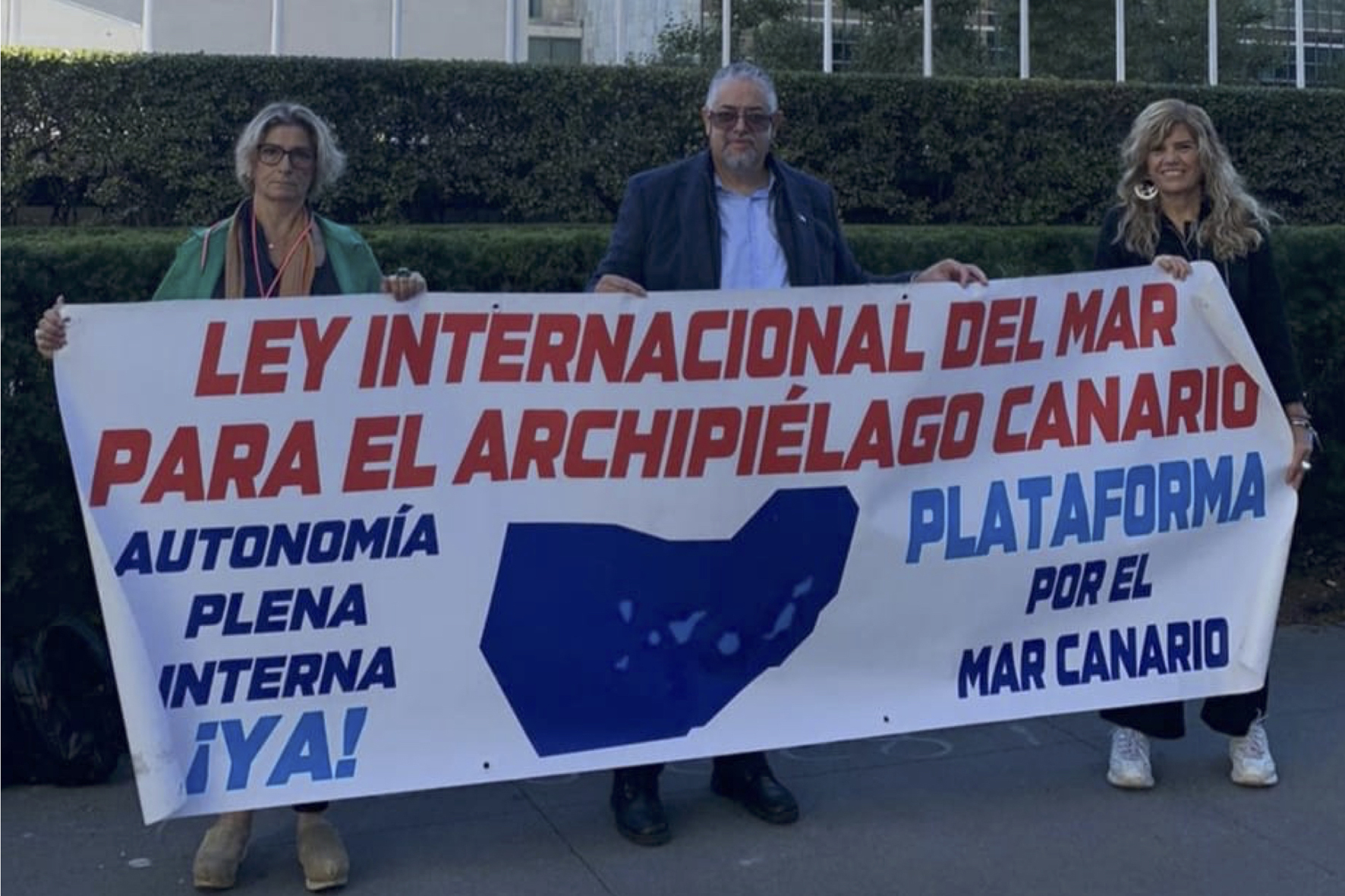La Plataforma por el Mar Canario lleva sus reivindicaciones a la sede de la ONU en Nueva York