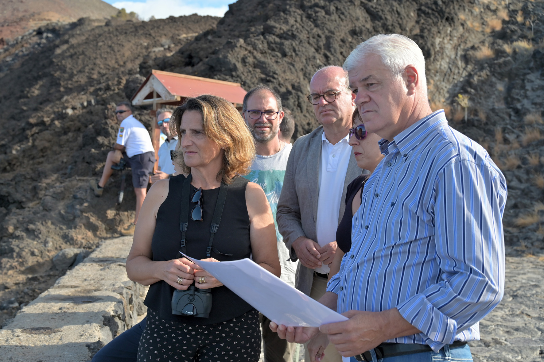 Teresa Ribera visita la zona del futuro Parque Nacional Marino Mar de las Calmas
