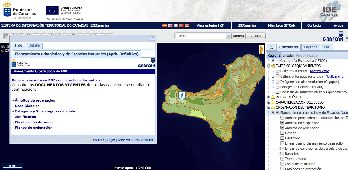 Actualización del servicio de planeamiento de El Hierro en IDECanarias