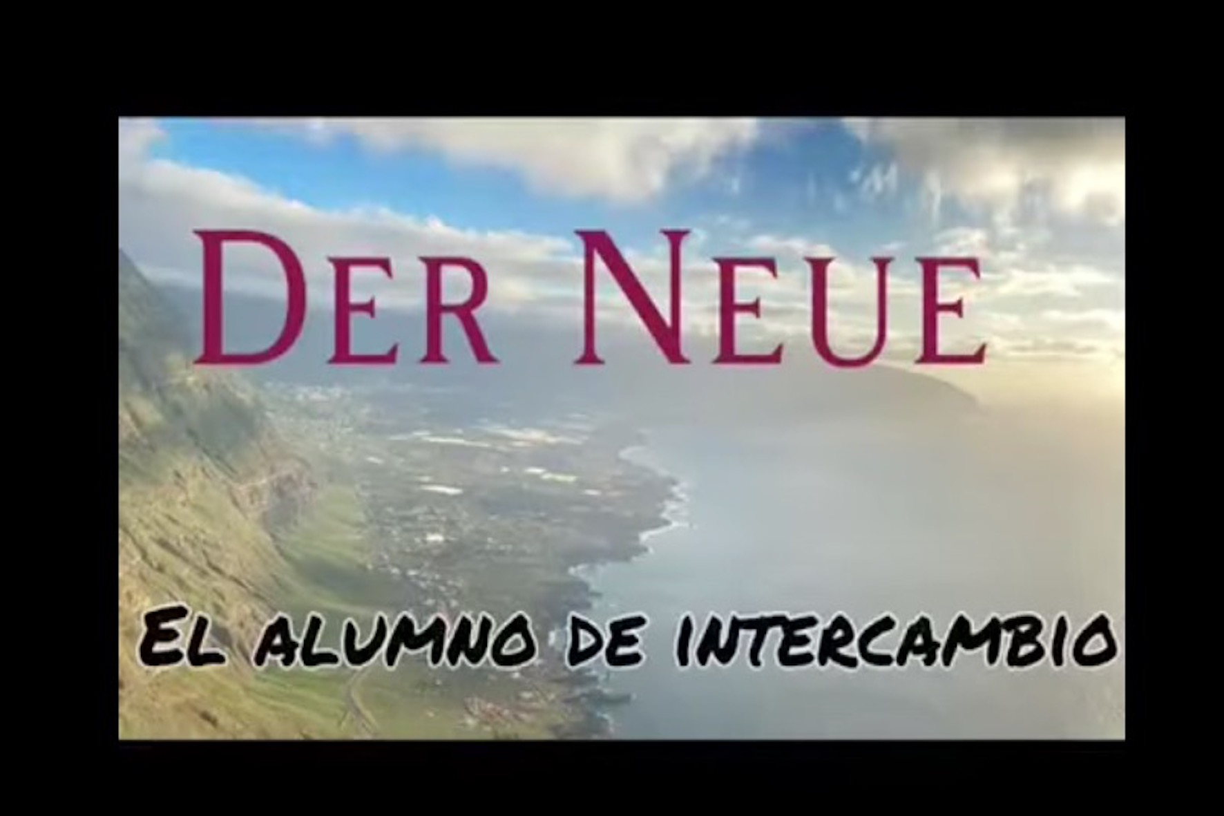 Los alumnos de 1º de ESO del IES Roques de Salmor busca el voto del público para su película “El alumno de Intercambio”, presentado al II Concurso de Cortos de la Asociación Canaria de Germanistas.